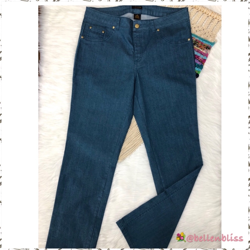 Denim Pant Iman GC Stretch Slip into Slim, Sz L